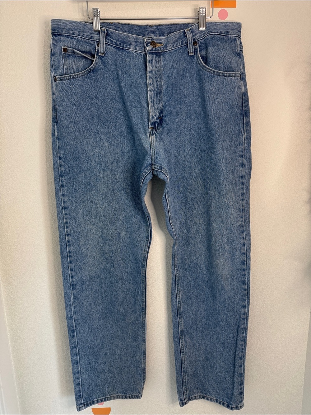 Wrangler Men's Light Blue Straight Leg Jeans N0217